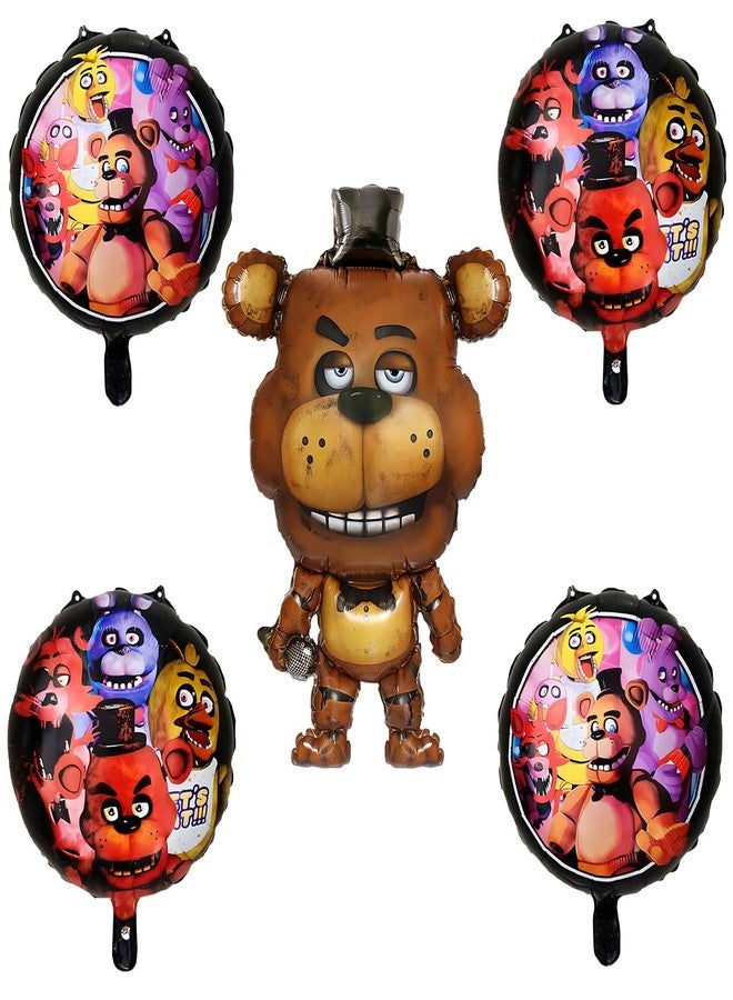 GeRRiT 5pc Birthday Party Foil Balloons For Five Nights at Freddy's Party Decorate Supplies For Five Nights at Freddy's - Image 1